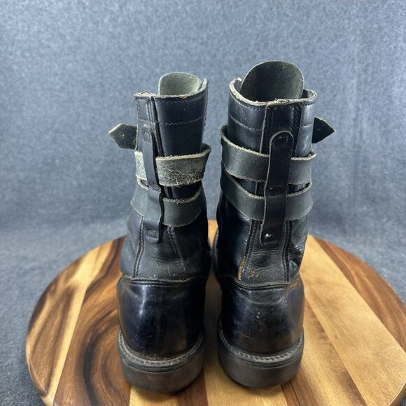 Vintage Double H Brand Military Tanker Combat Jump Boots Size 8.5D Black Read - Picture 13 of 16